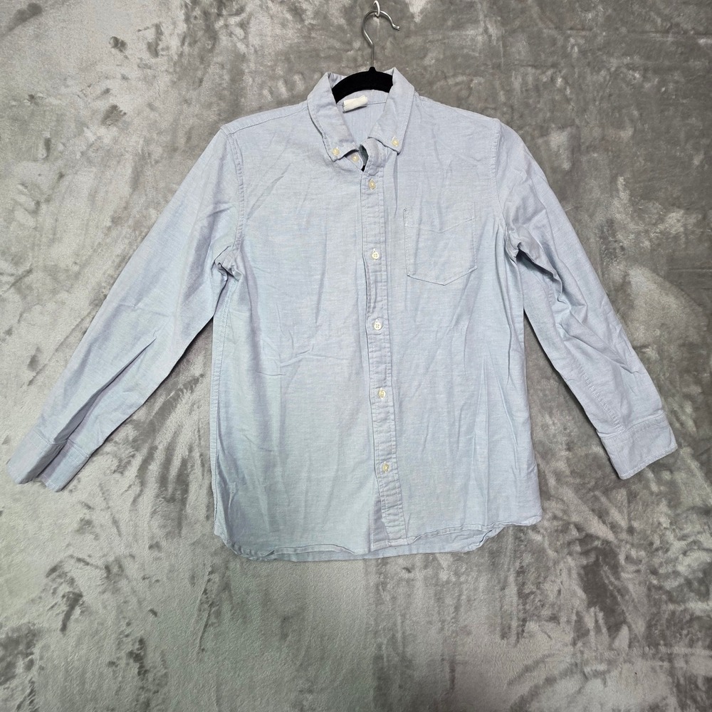 Gap Kids Boys XL 12 Light Blue Oxford Long Sleeve Button Down ShirtOrganicCotton